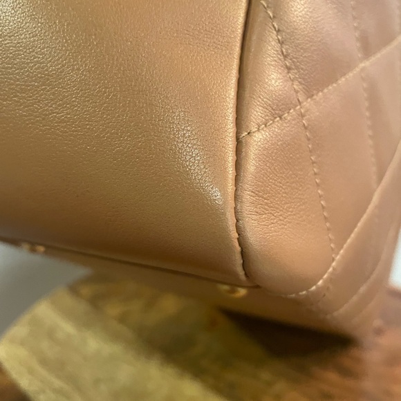 SOLD Chanel Stitched Large Shopping Bag Caramel Calfskin Aged Gold Hardware - Picture 8 of 8